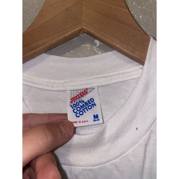 Vintage Misprint Shirt Arizona Taos Las Vegas Sample White Medium OOAK Tee - Picture 7 of 11